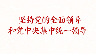 坚持党的全面领导和党中央集中统一领导